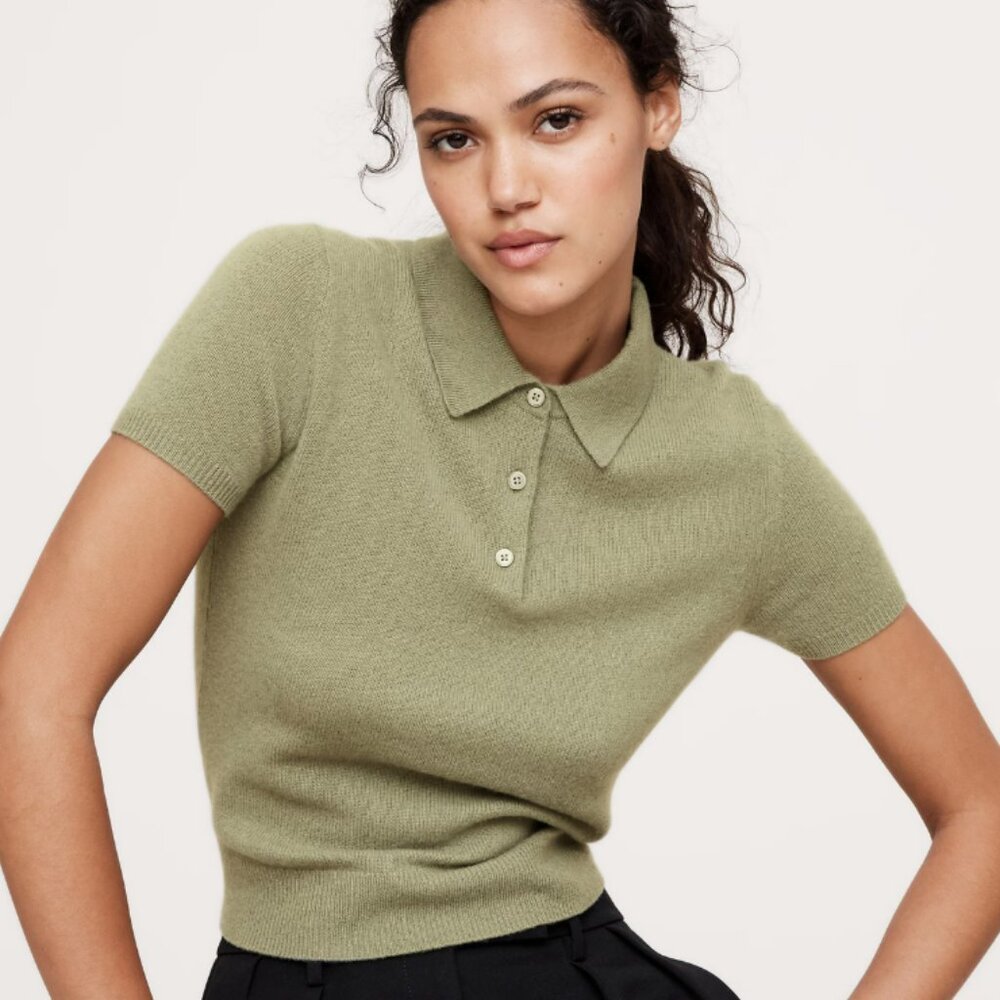 Banana Republic Short Sleeve Silk Cashmere Sweater